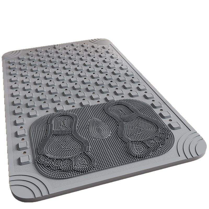 Anti Slip PVC Bathroom Mat With Massage Points and Foot Scrub (SA2510-115)Grey Bath Mats Apricot