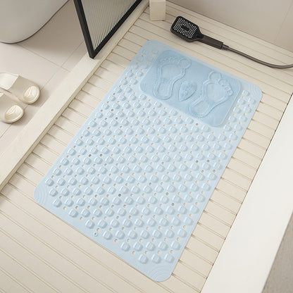 Anti Slip PVC Bathroom Mat With Massage Points and Foot Scrub (SA2510-115)Sky Blue Bath Mats Apricot