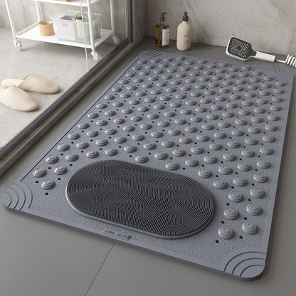 Anti Slip PVC Bathroom Mat With Massage Points (SA2510-113)Grey Bath Mats Apricot