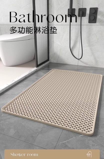 Anti Slip PVC Bathroom Mat (SA2510-110)Beige Bath Mats Apricot