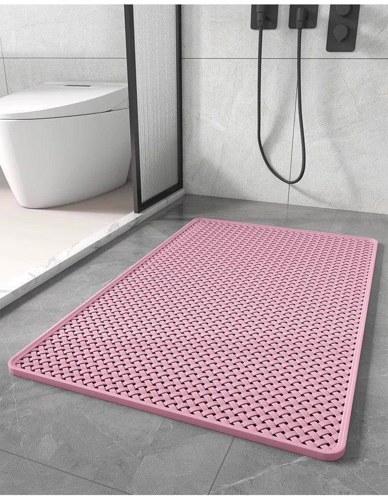 Anti Slip PVC Bathroom Mat (SA2510-110)Pink Bath Mats Apricot