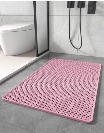 Anti Slip PVC Bathroom Mat (SA2510-110)Pink Bath Mats Apricot