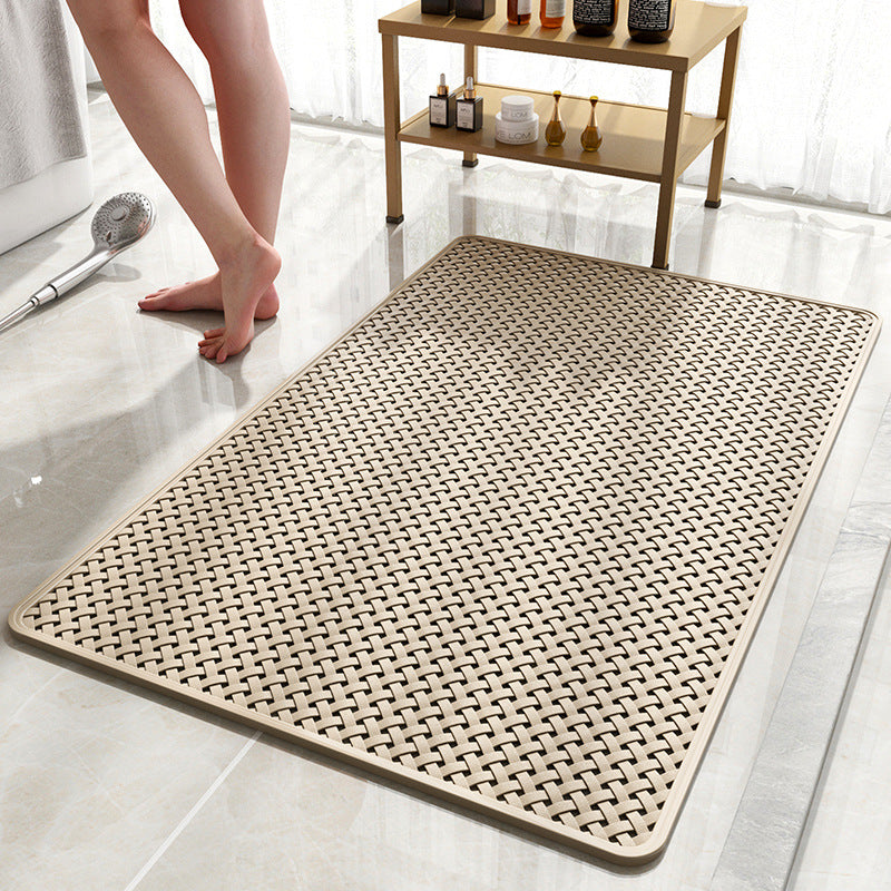 Anti Slip PVC Bathroom Mat (SA2510-110)Beige Bath Mats Apricot