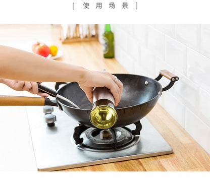 Glass Containers Glass & Stainless Steel Oil Pot (SA2510-015) Spice and sugar Jar Apricot