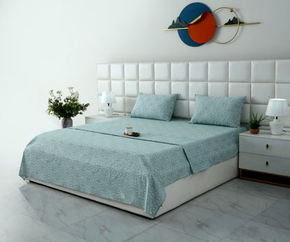 3 PCs Double Bed Sheet With Same Packing-Interlocking Petal Bed Sheets Apricot