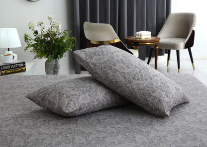 3 PCs Double Bed Sheet With Same Packing-Intricate floral Bed Sheets Apricot
