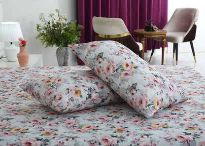 3 PCs Double Bed Sheet- DB270 BED SHEET Apricot