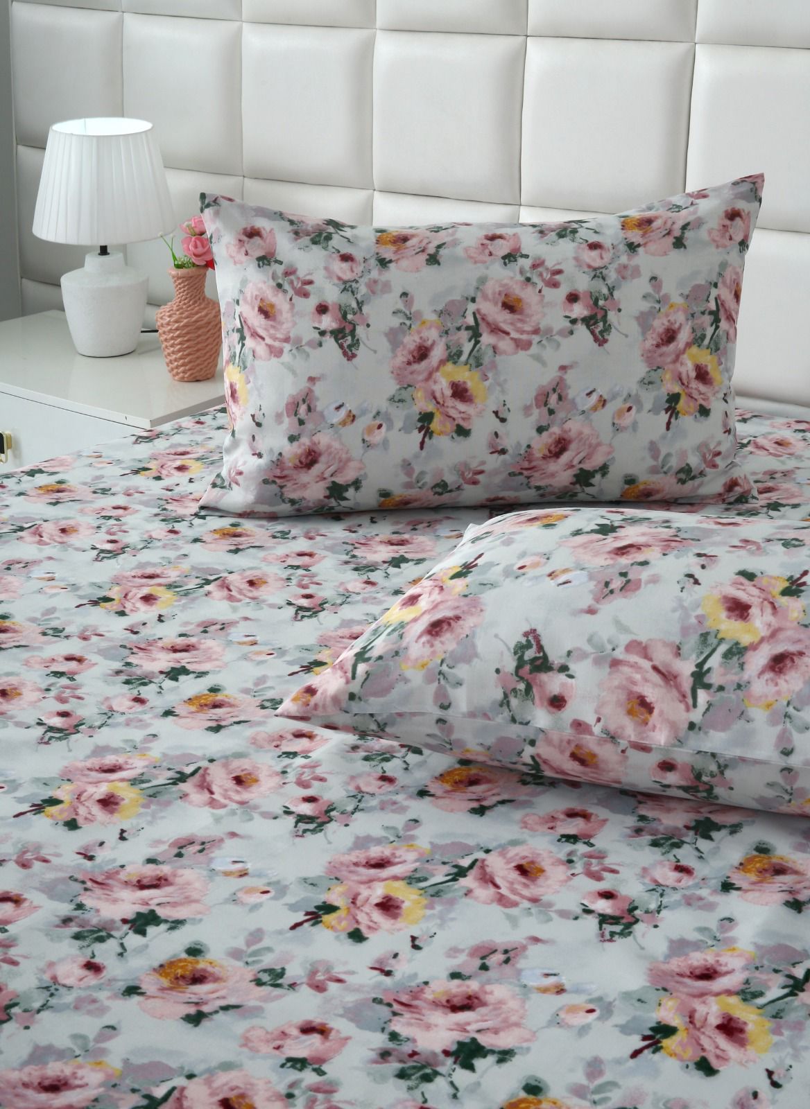 3 PCs Double Bed Sheet- DB270 BED SHEET Apricot