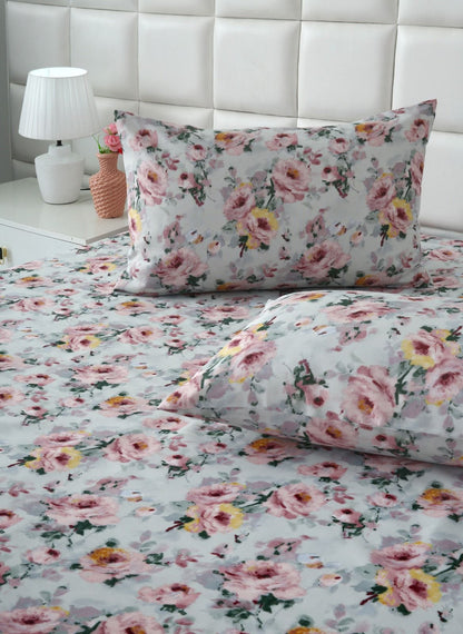 3 PCs Double Bed Sheet- DB270 BED SHEET Apricot