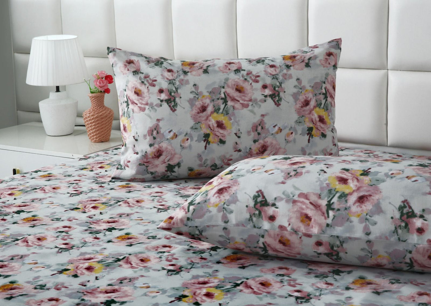 3 PCs Double Bed Sheet- DB270 BED SHEET Apricot