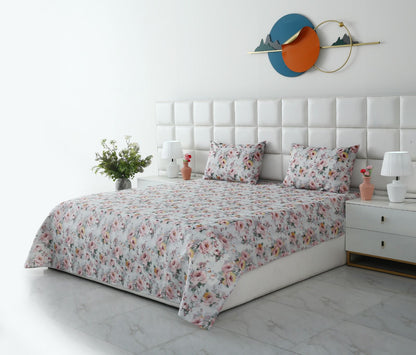 3 PCs Double Bed Sheet- DB270 BED SHEET Apricot