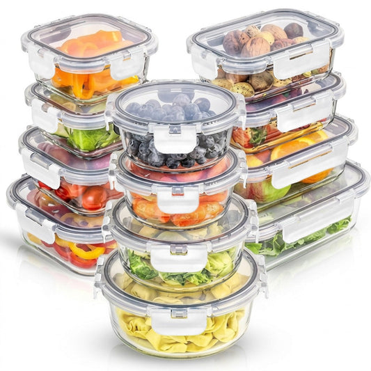 3 Pack Round Food Storage Containers (SA2408-308) Apricot