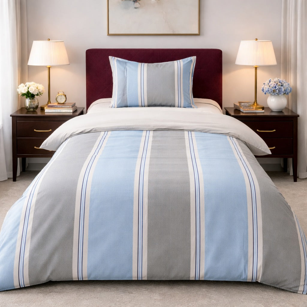2PCs Single Size Duvet Cover Prism Bed Sheets Apricot