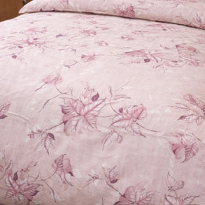 2PCs Single Size Duvet Cover Hollyhock Bed Sheets Apricot