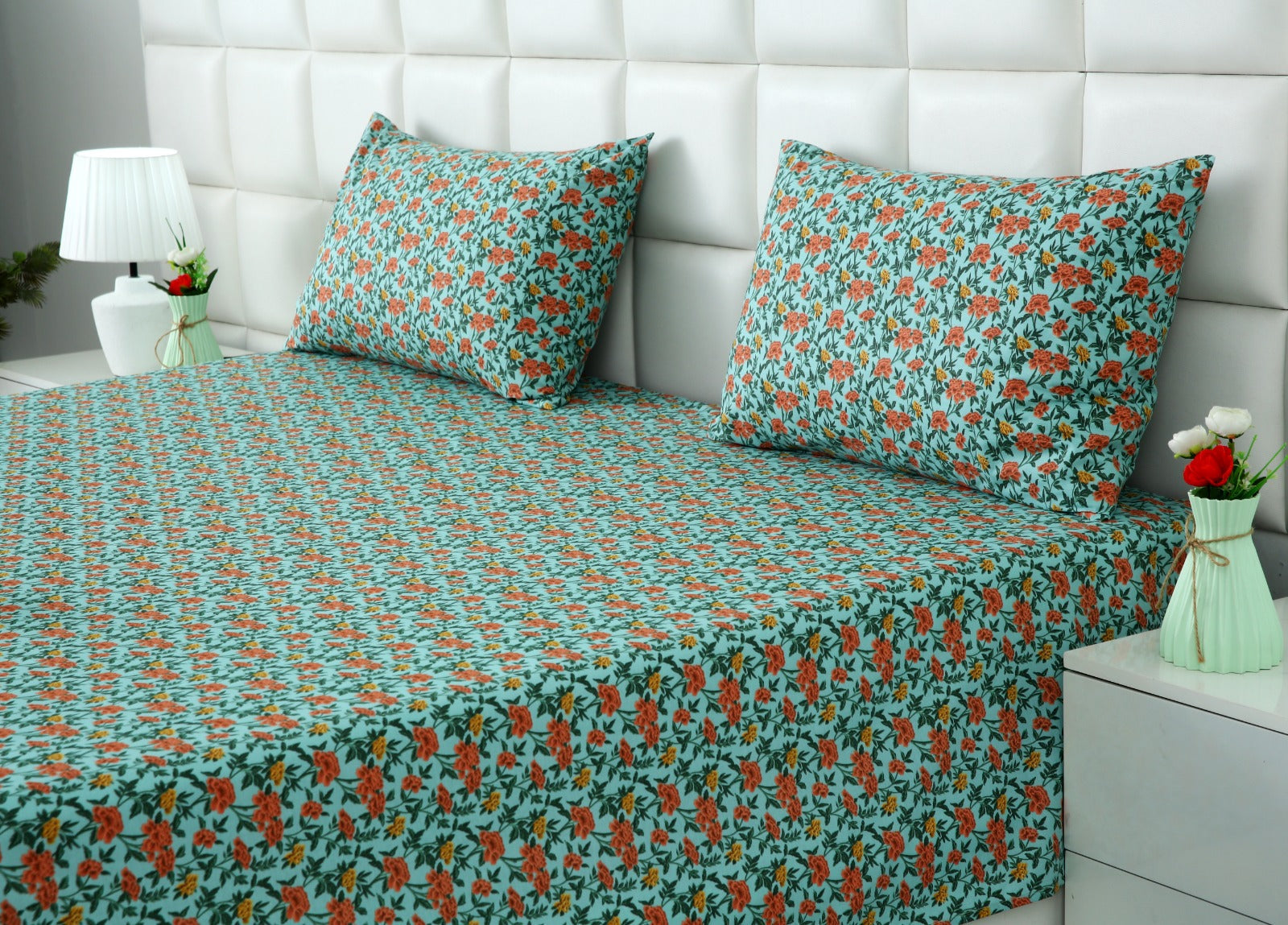 3 PCs Double Bed Sheet With Same Packing- Peach Fuzz Bed Sheets Apricot