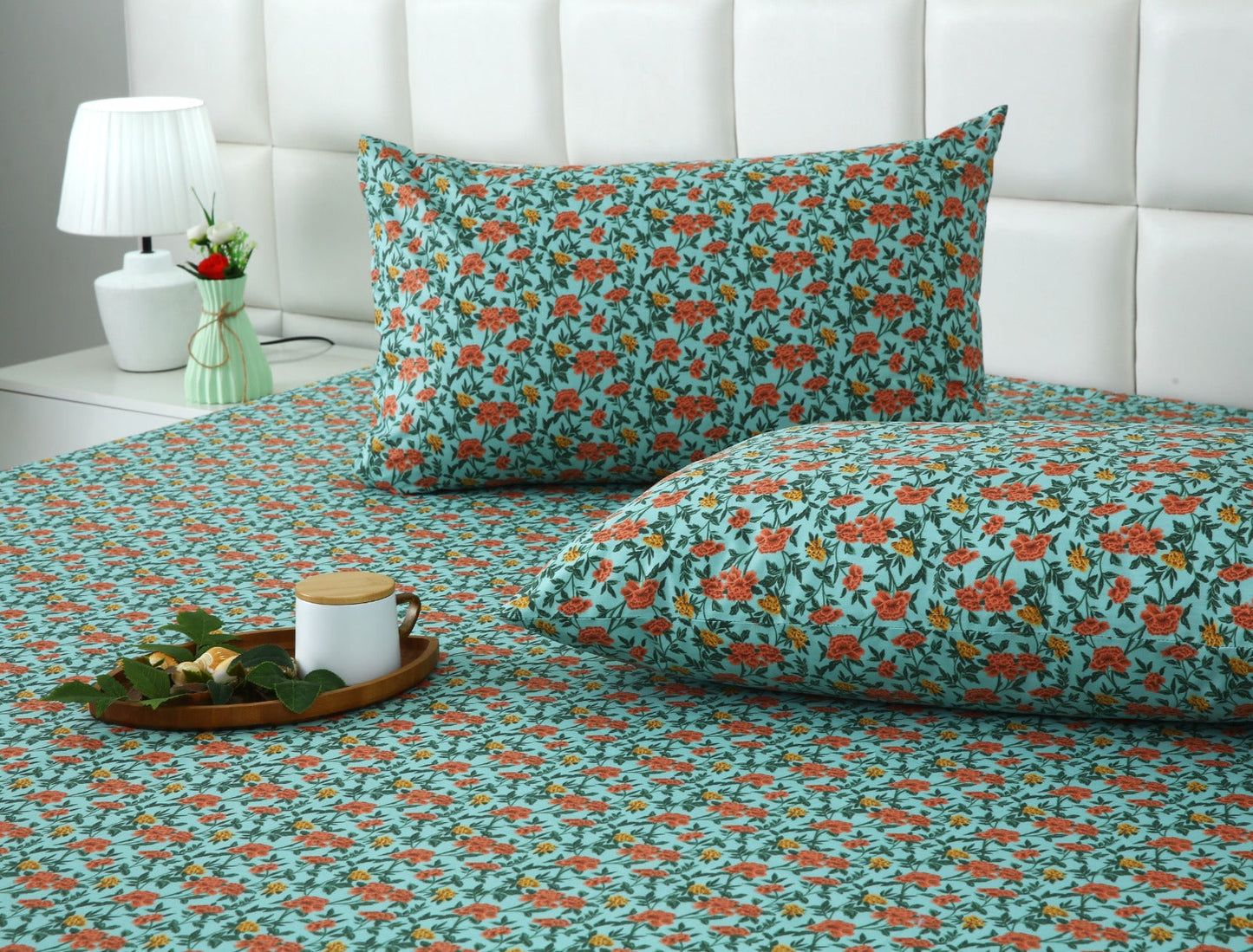 3 PCs Double Bed Sheet With Same Packing- Peach Fuzz Bed Sheets Apricot