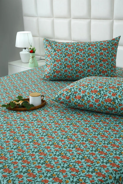 3 PCs Double Bed Sheet With Same Packing- Peach Fuzz Bed Sheets Apricot