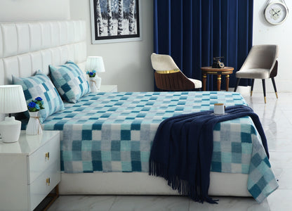 3 PCs Double Bed Sheet- DB266 BED SHEET Apricot