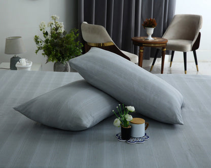 3 PCs Double Bed Sheet With Same Packing- Grey Shades Bed Sheets Apricot