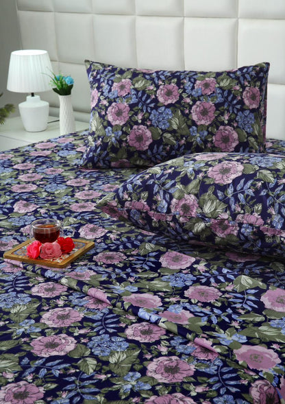 3 PCs Double Bed Sheet With Same Packing- Sensation Bed Sheets Apricot