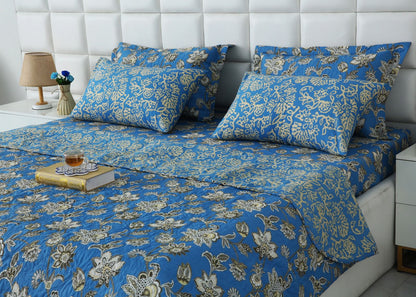 6 PCs Bed Spread Set- Vintage Chinese Bed Spread Apricot