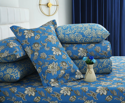 6 PCs Bed Spread Set- Vintage Chinese Bed Spread Apricot