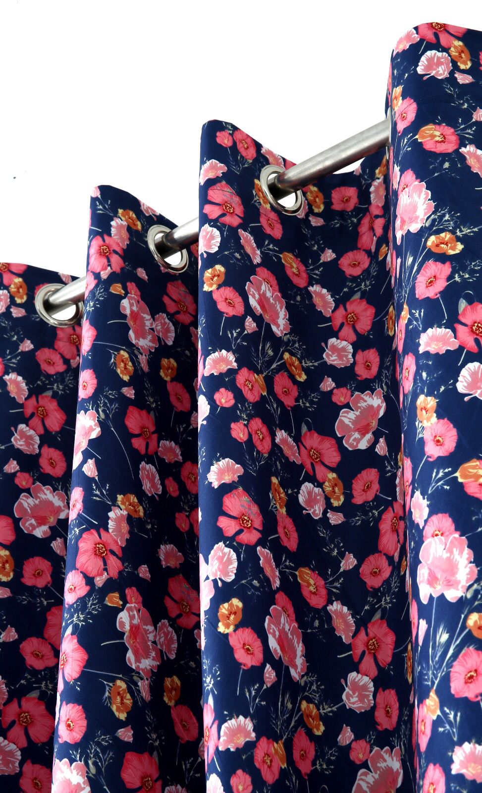 2 PCs Blackout Room Curtains- Automen Bloom Curtains Apricot