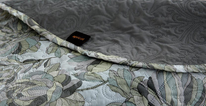 6 PCs Bed Spread Set- Buds Floral Bed Spread Apricot