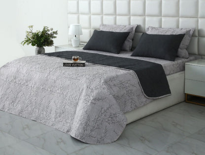 6 PCs Bed Spread Set- Jaipur Waves Bed Spread Apricot