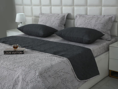 6 PCs Bed Spread Set- Jaipur Waves Bed Spread Apricot