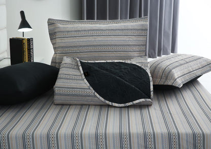 6 PCs Bed Spread Set- Slate Bed Spread Apricot