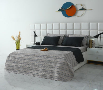 6 PCs Bed Spread Set- Slate Bed Spread Apricot