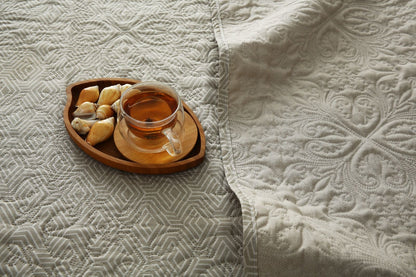 6 PCs Bed Spread Set- Opus Bed Spread Apricot