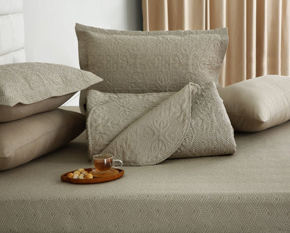 6 PCs Bed Spread Set- Opus Bed Spread Apricot