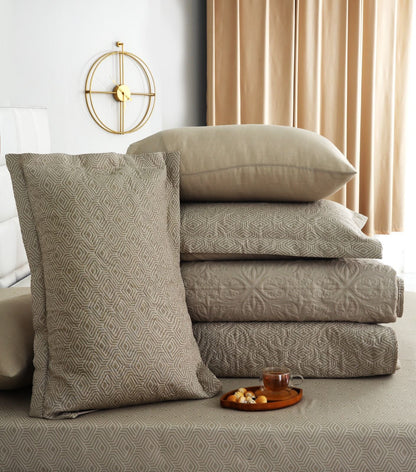 6 PCs Bed Spread Set- Opus Bed Spread Apricot