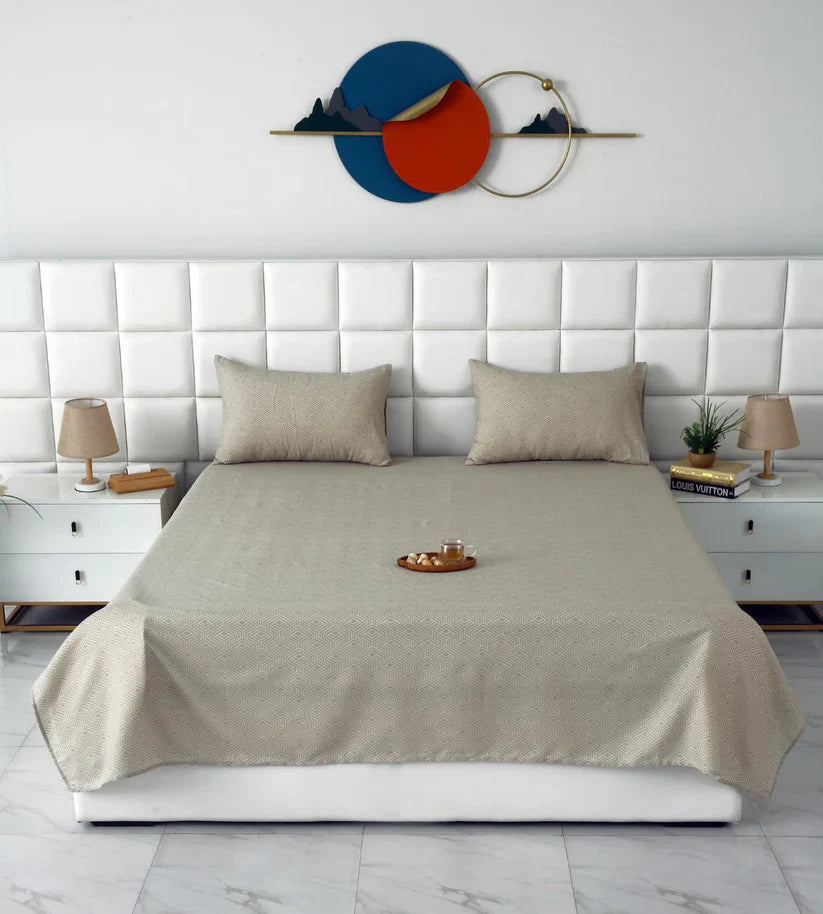 Fitted Bed Sheet- Opus Fitted Sheets Apricot
