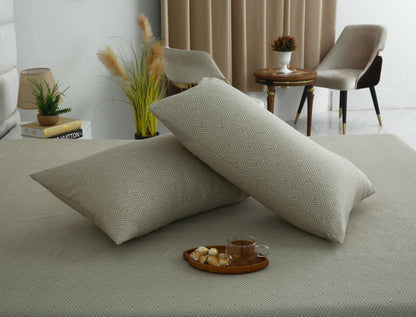 3 PCs Double Bed Sheet- Opus BED SHEET Apricot