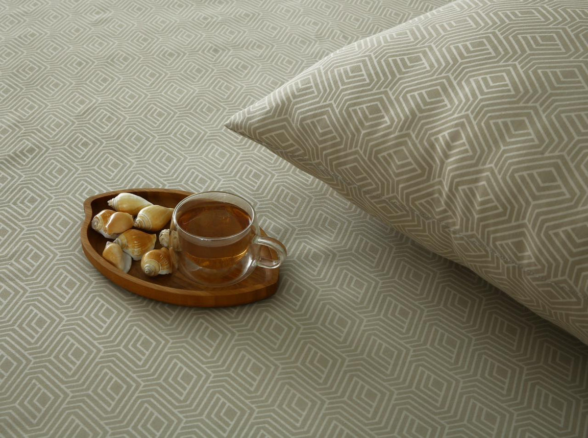 Fitted Bed Sheet- Opus Fitted Sheets Apricot