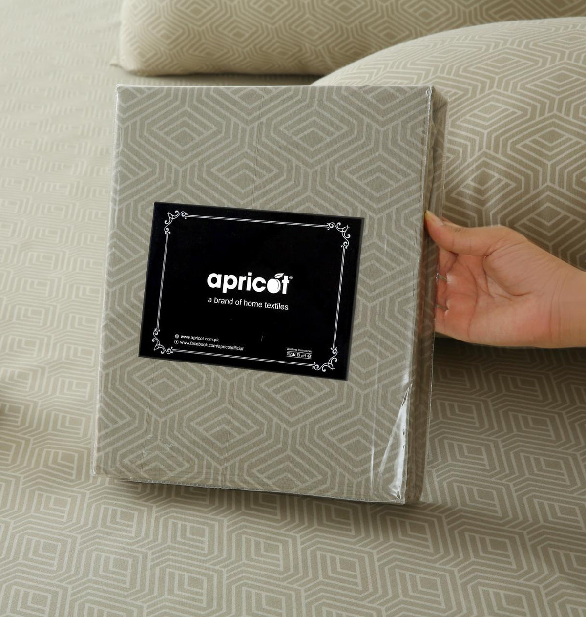 Fitted Bed Sheet- Opus Fitted Sheets Apricot