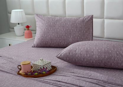 3 PCs Double Bed Sheet With Same Packing- Rosy Dreams Bed Sheets Apricot