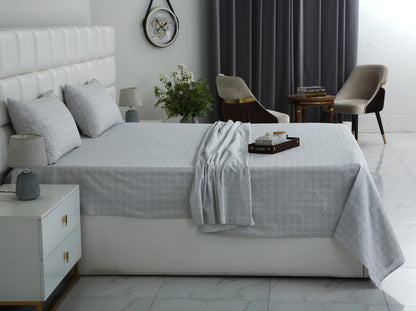 3 PCs Double Bed Sheet With Same Packing- Twilight Buds Bed Sheets Apricot
