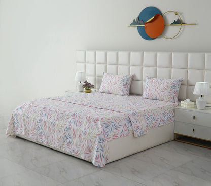 3 PCs Double Bed Sheet With Same Packing- DB284 Bed Sheets Apricot