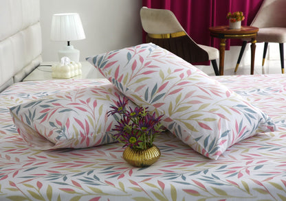 3 PCs Double Bed Sheet With Same Packing- DB284 Bed Sheets Apricot