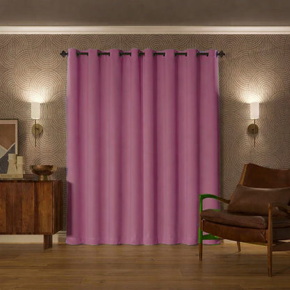 Plain Dyed Laminated Curtain- Lilac Curtains Apricot