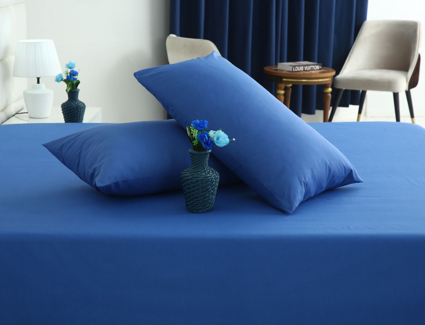 3 PCs Double Bed Sheet With Same Packing- Aqua Bed Sheets Apricot