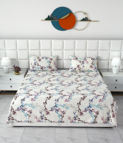 3 PCs Double Bed Sheet With Same Packing- DB285 Bed Sheets Apricot