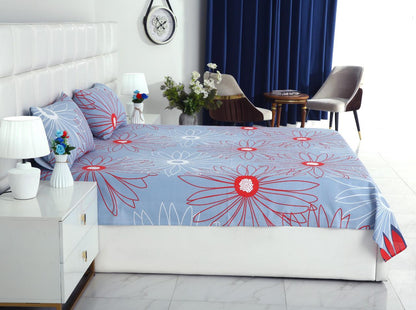 3 PCs Double Bed Sheet-DB-275 Bed Sheets Apricot
