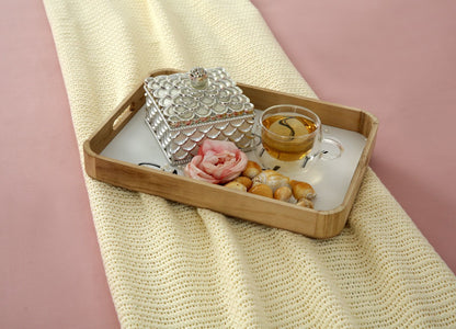 3 PCs Double Bed Sheet- Rose Bed Sheets Apricot