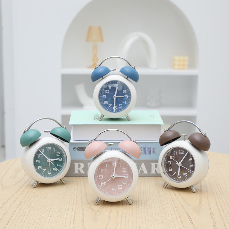 Side Table Alarm Clock SA2405-234 Brown Clock Apricot