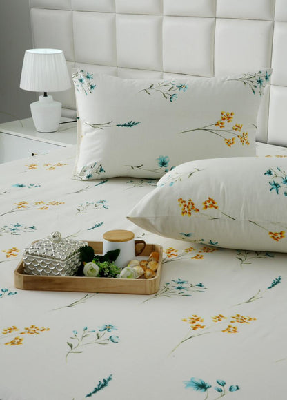 3 PCs Double Bed Sheet With Same Packing-DB-279 Bed Sheets Apricot